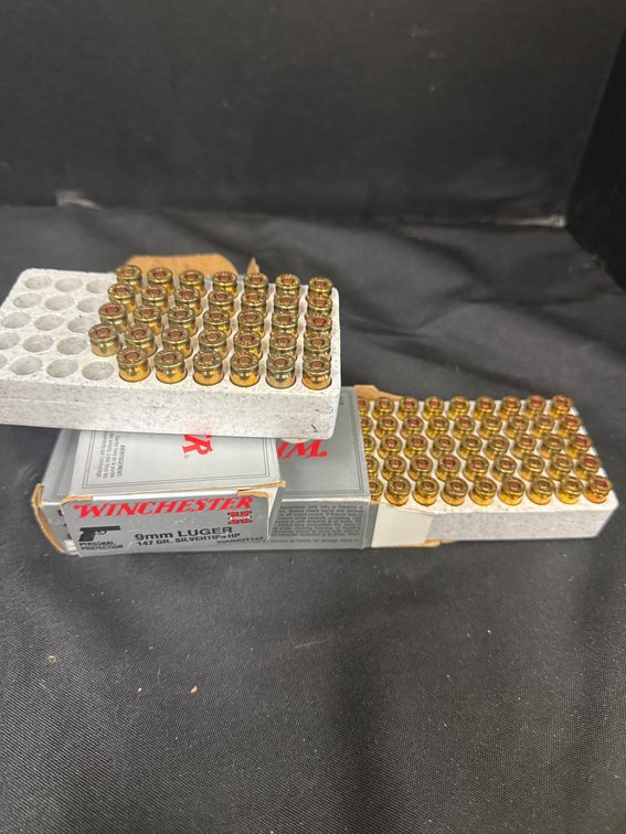 1 1/2 Boxes of Winchester 9mm Luger 147 Grain Ammunition