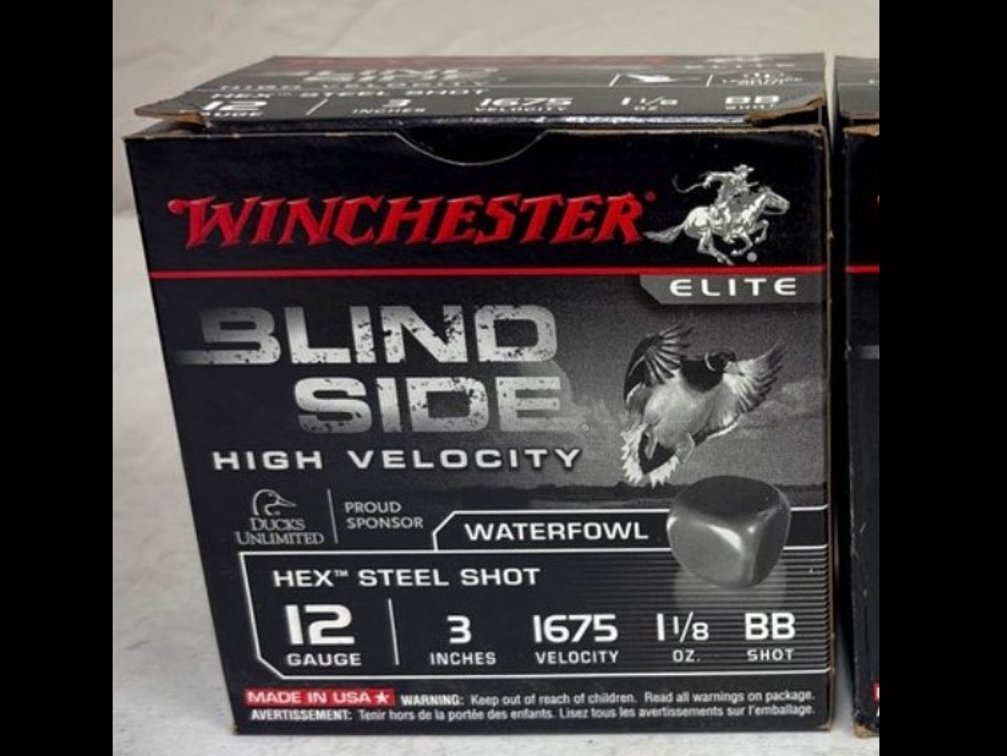 Box of Winchester Blind Side High Velocity 12 Gauge Ammunition
