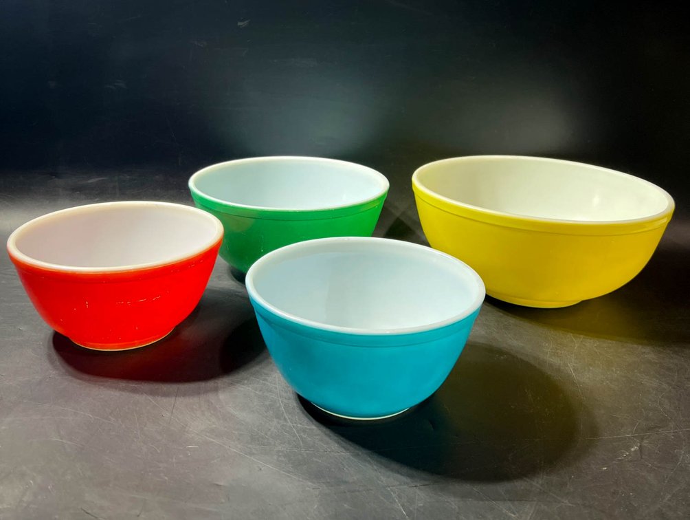 Colorful Pyrex Mixing Bowls
