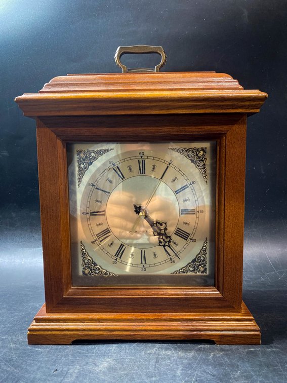 Westminster Chime Mantel Clock in Wooden Case
