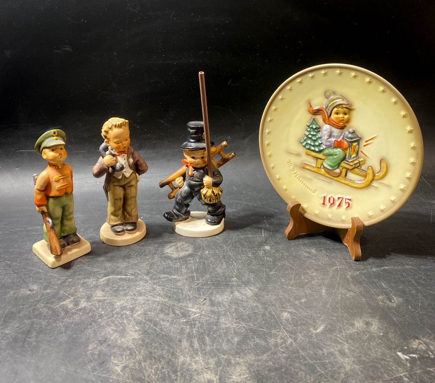 Hummel Figurines and 1975 Decorative Plate