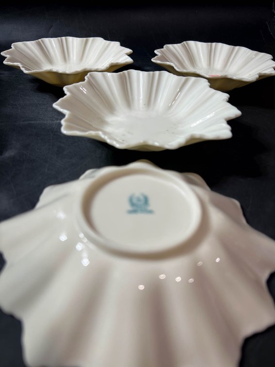 4 Lenox Scalloped Porcelain Bowls