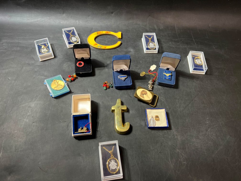 Jewelry and Decorative Items in a Display Box