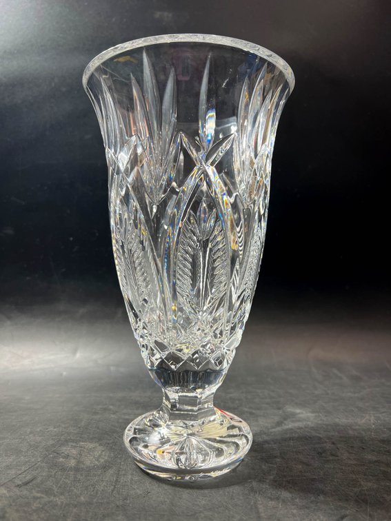 1988 Artisan Crystal Vase with Cut Design
