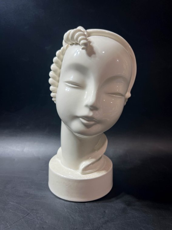 Kent Art Ware Ceramic Female Bust Figurine, Japan
