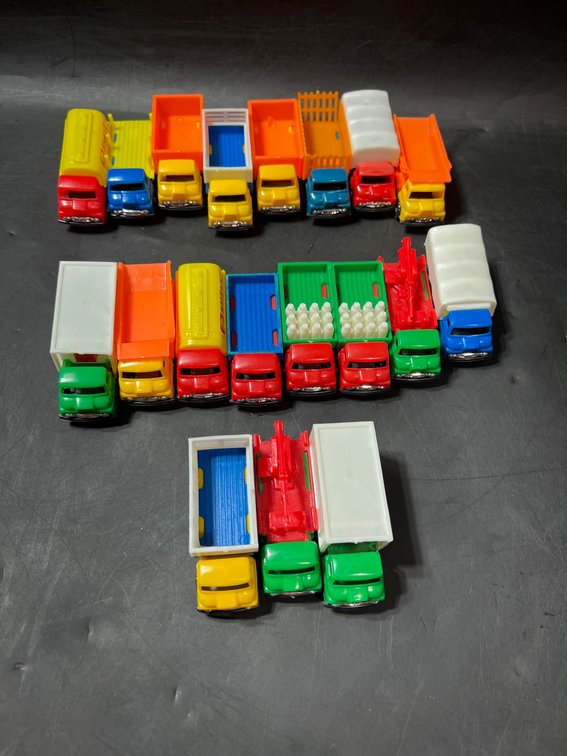Colorful Miniature Plastic Toy Trucks