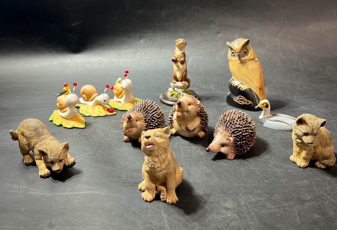 Animal Figurines, Mixed Materials, Group of Twelve
