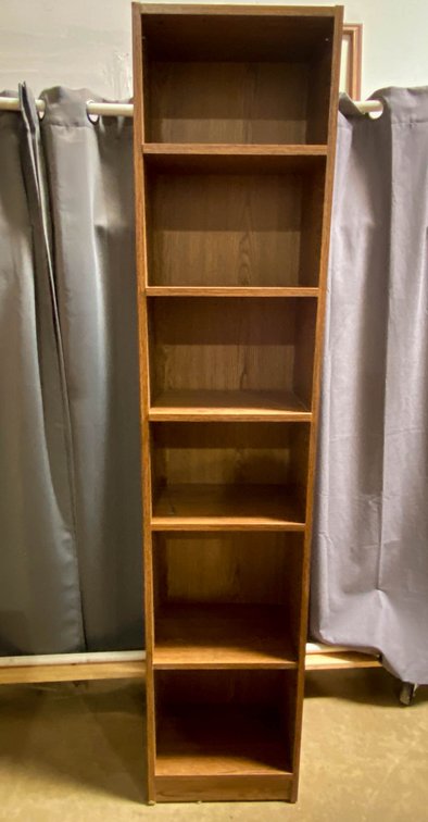 Tall Wooden Bookshelf With Adjustable Shelves
