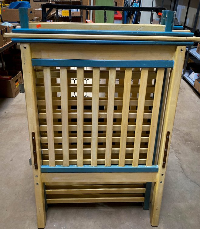 Wooden and Metal Foldable Bed Frame with Spring Support