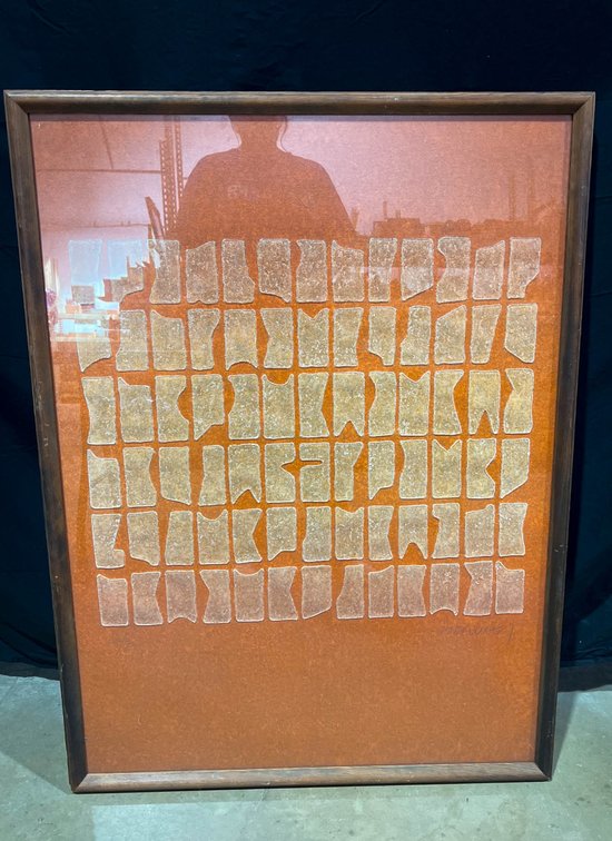 42” x 31” Original Artwork by Paul Maxwell with Geometric Design
