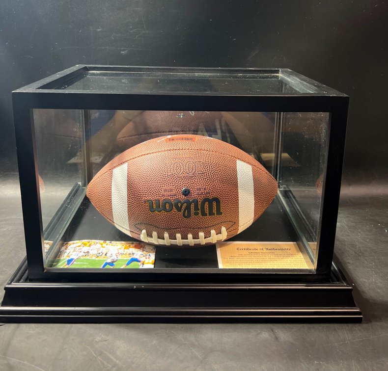 Wilson Football Signed by Tim Tebow in Display Case with COA