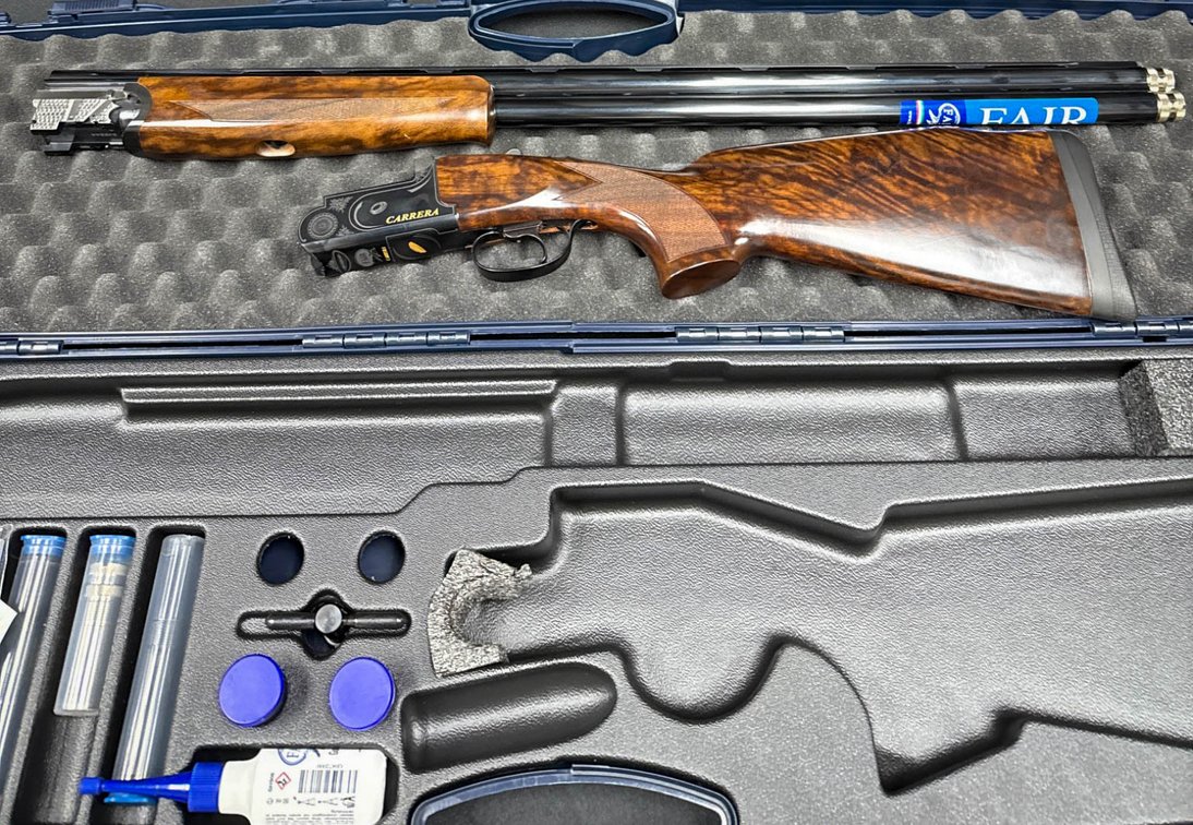 FAIR Carrera Giovanne 12-Gauge Over/Under Shotgun with Case and Accessories