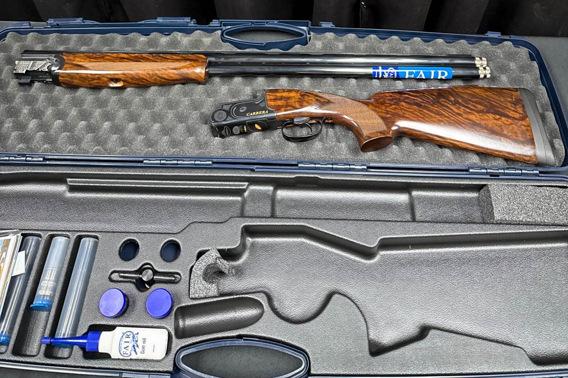Fair Carrera Giovane 12-Gauge Shotgun with Hard Case and Accessories