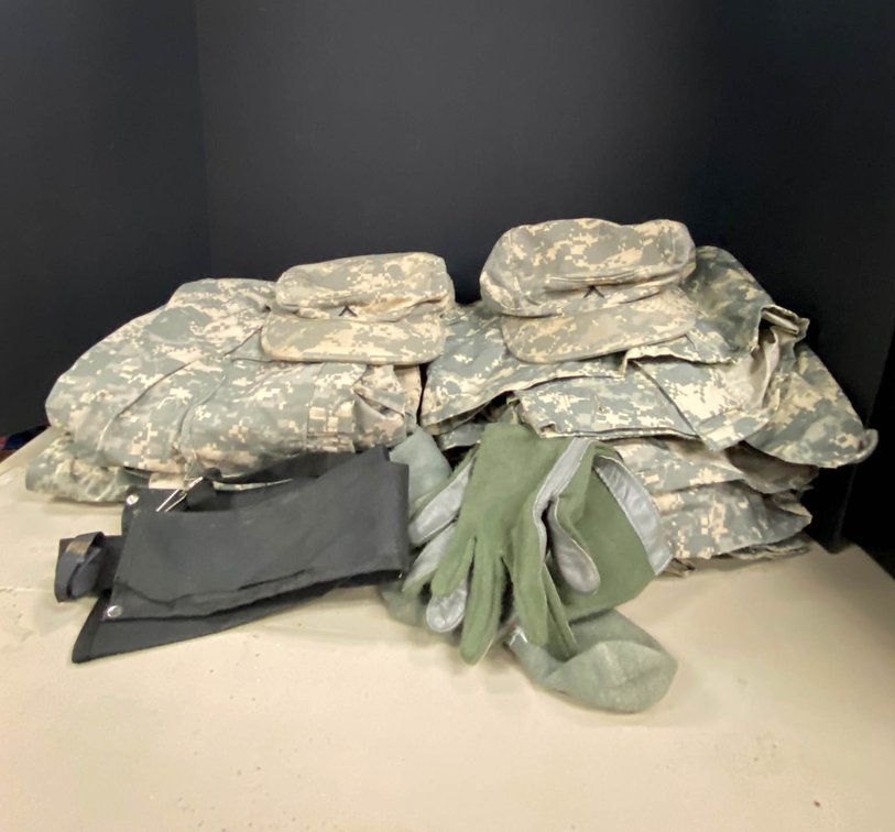 Military Clothing and Accessories in Digital Camo Pattern
