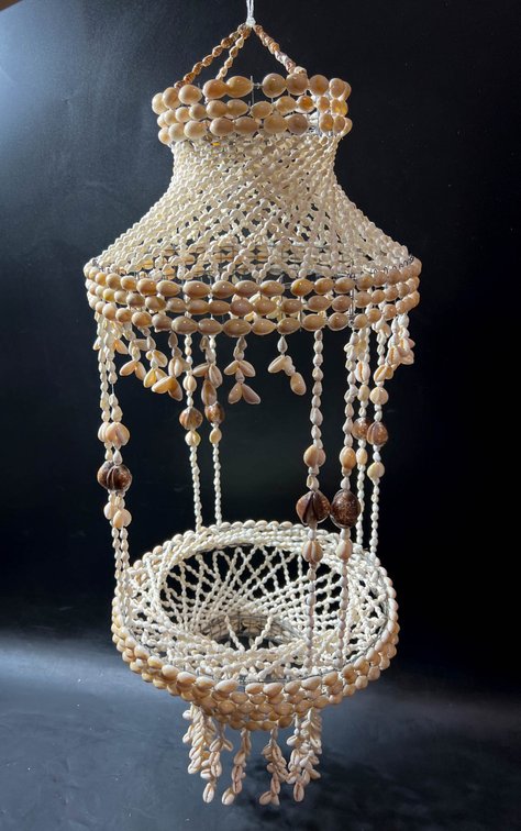 Handcrafted 30-Inch Shell Hanging Decorative Piece