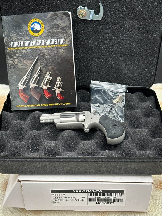North American Arms NAA-22MS-TW .22 Magnum Mini-Revolver with Case