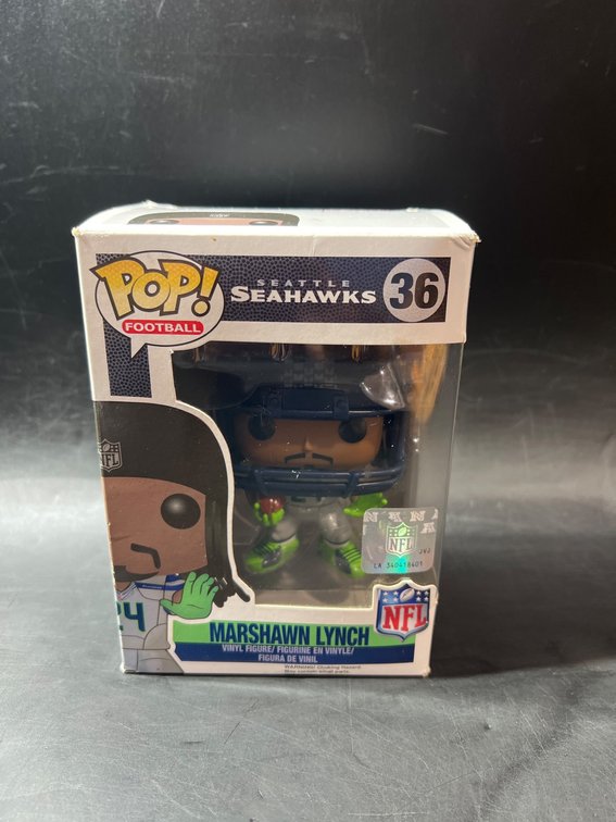 NFL Pop! Football Marshawn Lynch Figure #36 in Original Box