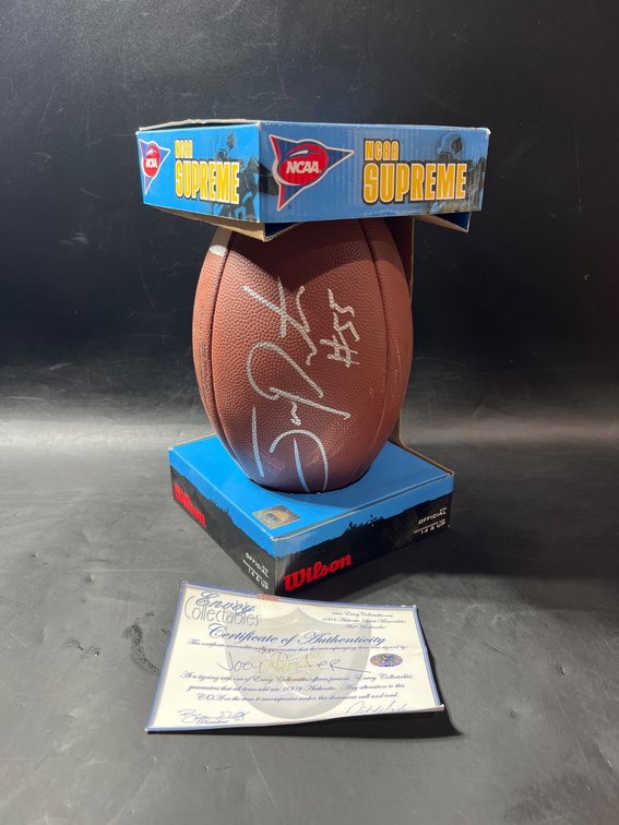 Wilson NCAA Supreme Football Signed By Joey With COA
