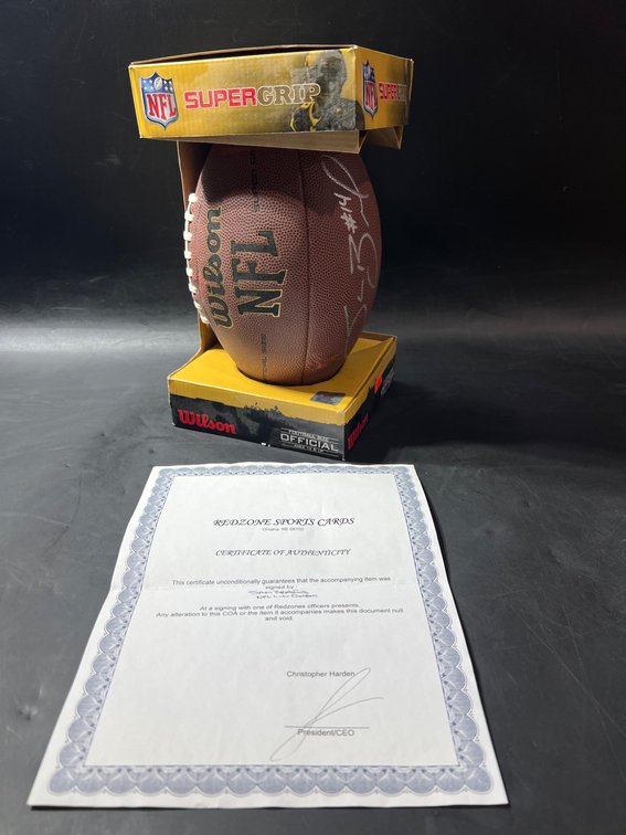 Wilson NFL Super Grip Football with Signature and Certificate of Authenticity
