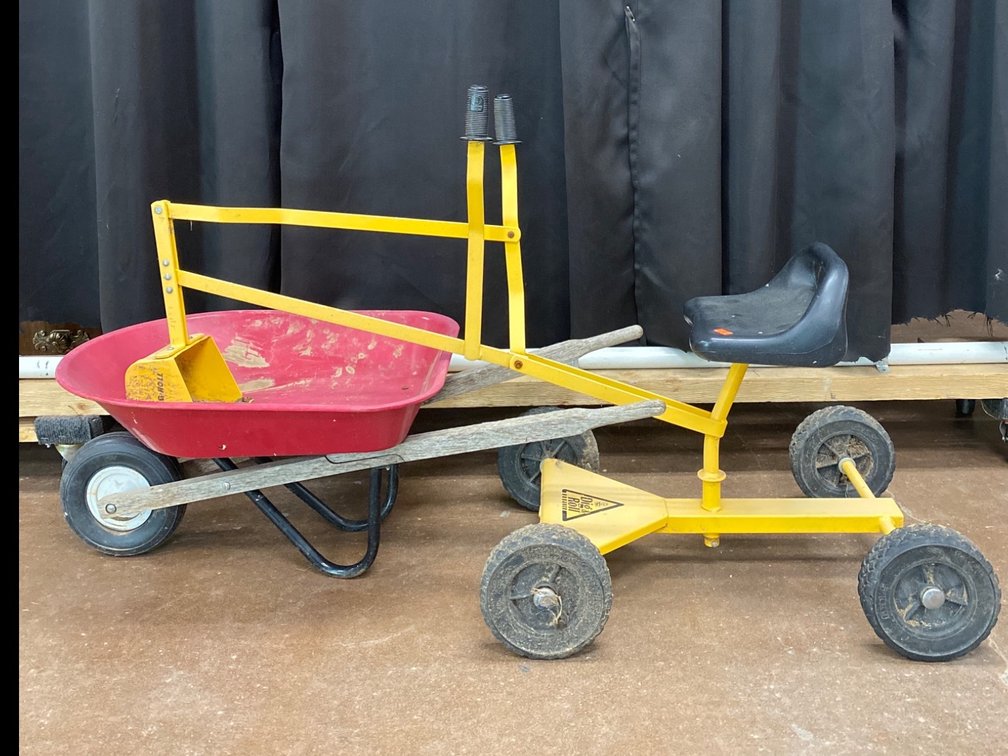 Children’s Radio Flyer Wheelbarrow and Dig & Roll Ride-On Toy