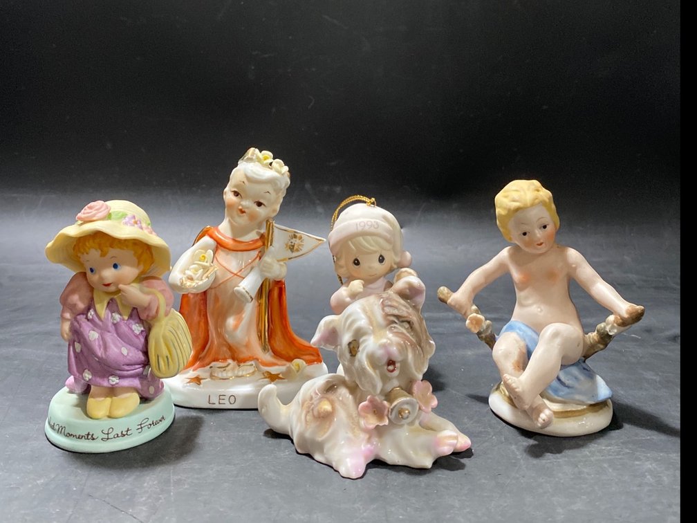 Ceramic and Porcelain Figurines Including Lefton and Precious Moments