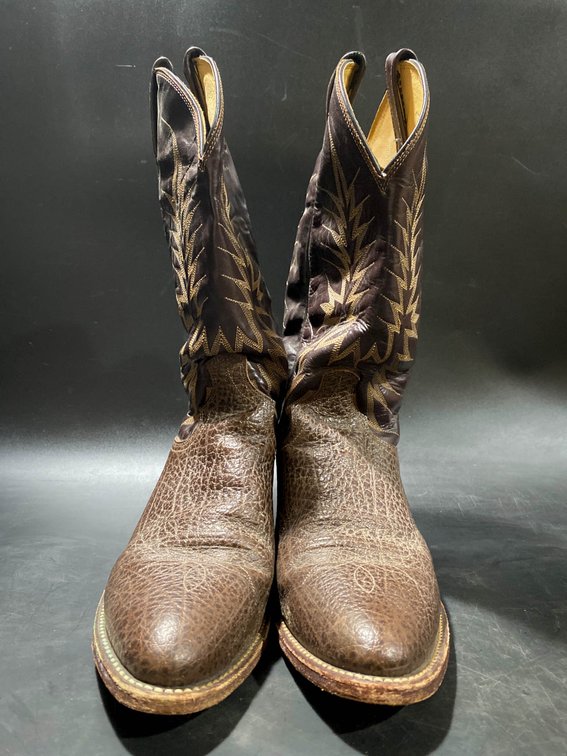Dan Post Men’s Size 9D Western Cowboy Boots with Embroidered Shaft