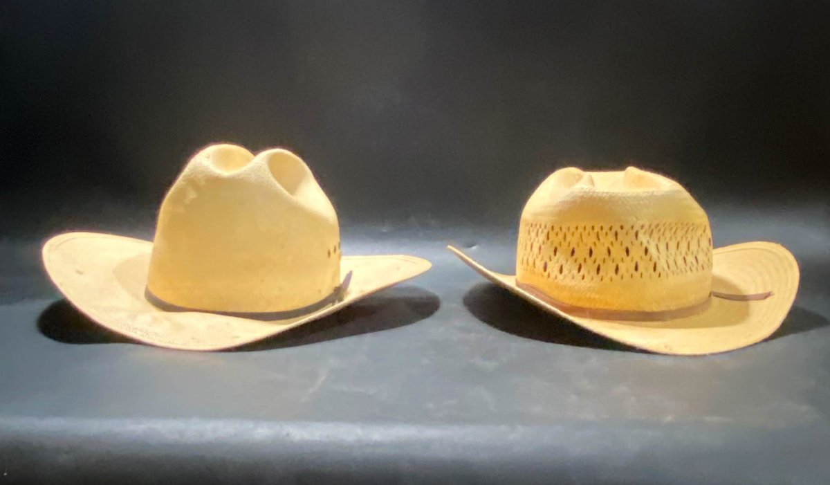 Two Western Straw Hats, Including Resistol Western