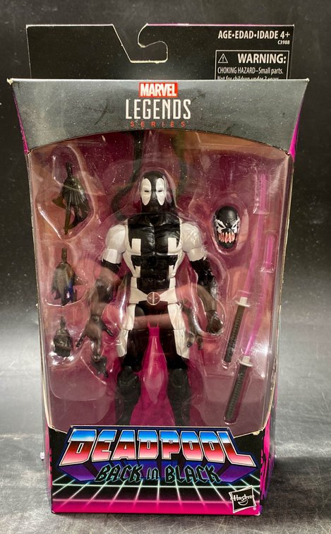 Marvel Legends Deadpool Action Figures Lot: Black Suit & Classic Suit