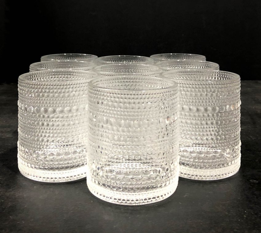 9 Kate Aspen Clear Textured Glasses