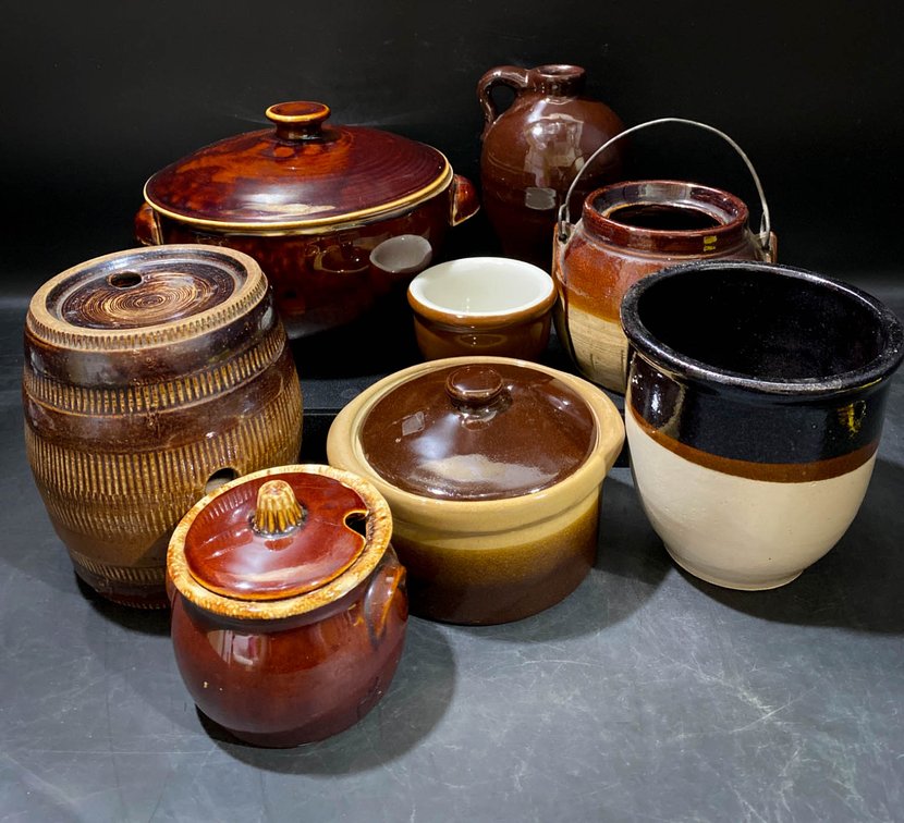 Glazed Ceramic Vessels and Pots in Assorted Sizes