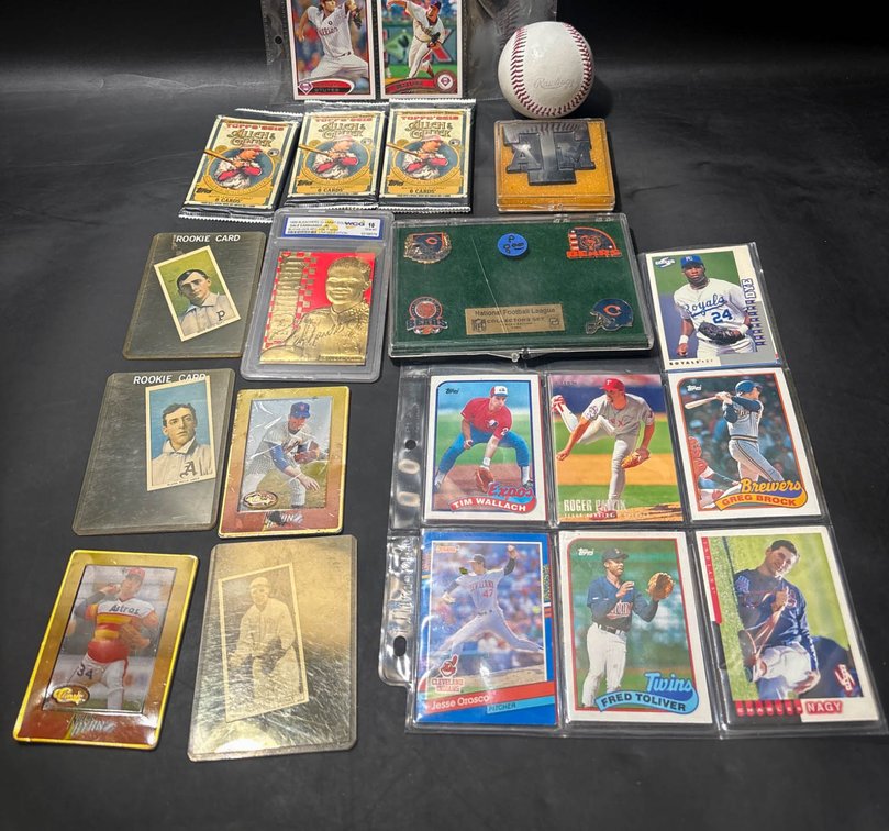 Sports Cards, Chicago Bears Set, and Signed Baseball