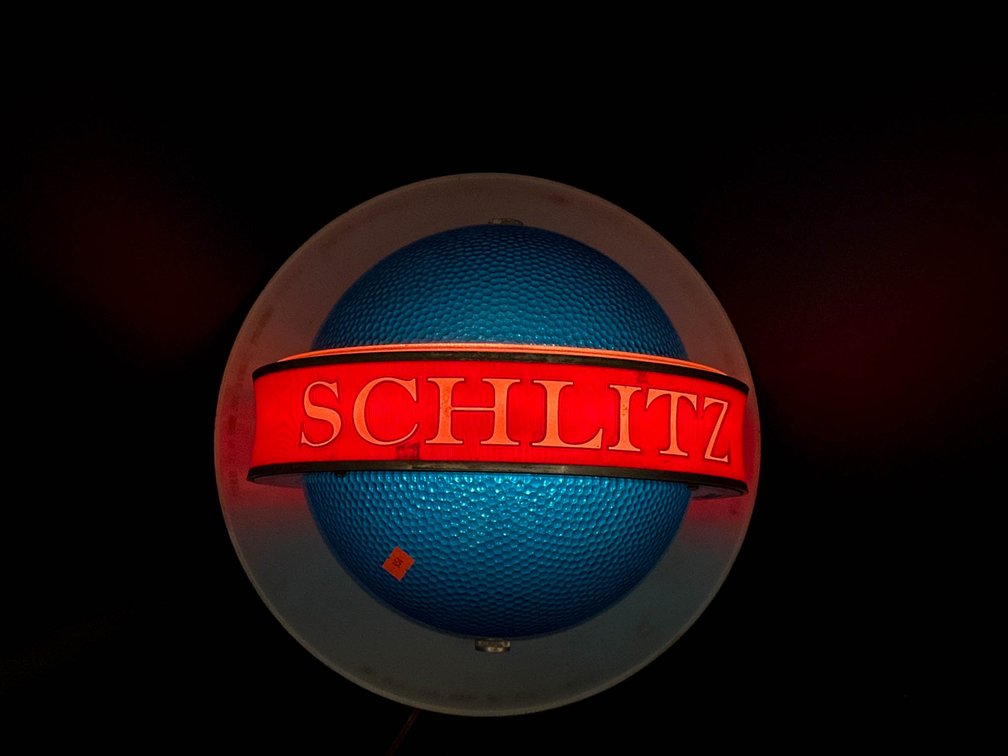 Schlitz Beer Globe Light-Up Advertising Sign