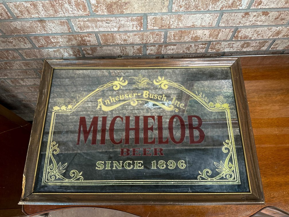 Anheuser-Busch Michelob Beer Mirror Sign, 18×26″