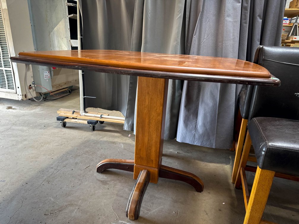 Solid Wood Dining Table with Pedestal Base, 36”x48”