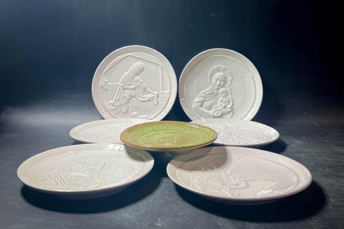 Frankoma Collector Plates and Council Plaque, 1971-1974