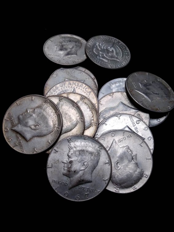 1965-1970 JFK Half Dollars, 172 Grams