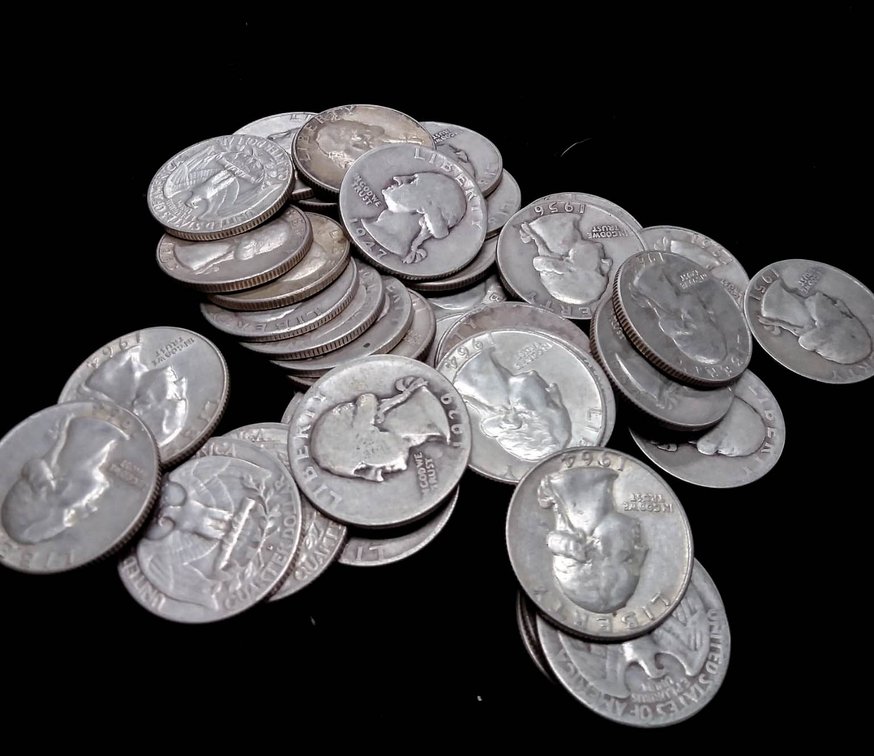 1964 and Earlier US Silver Quarters, 271 Grams