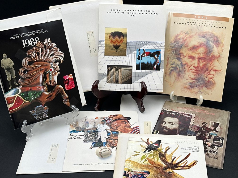 United States Postal Service Mint Sets of Commemorative Stamps (1982-1988)