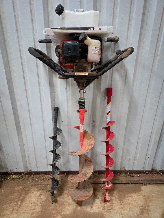 ThunderBay Earth Auger with Engine and Three Drill Bits