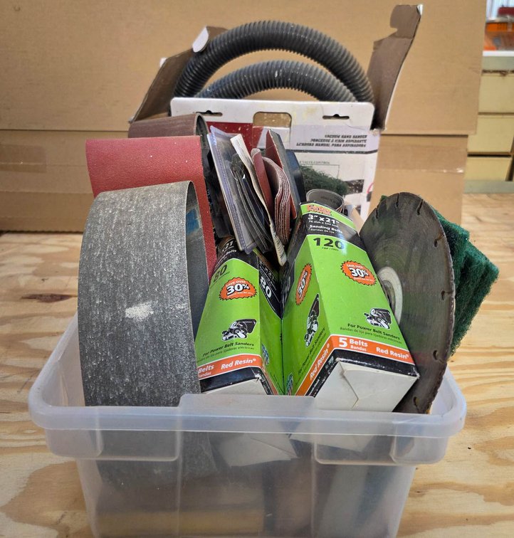 Abrasive Supplies with Dust Extractor Attachment