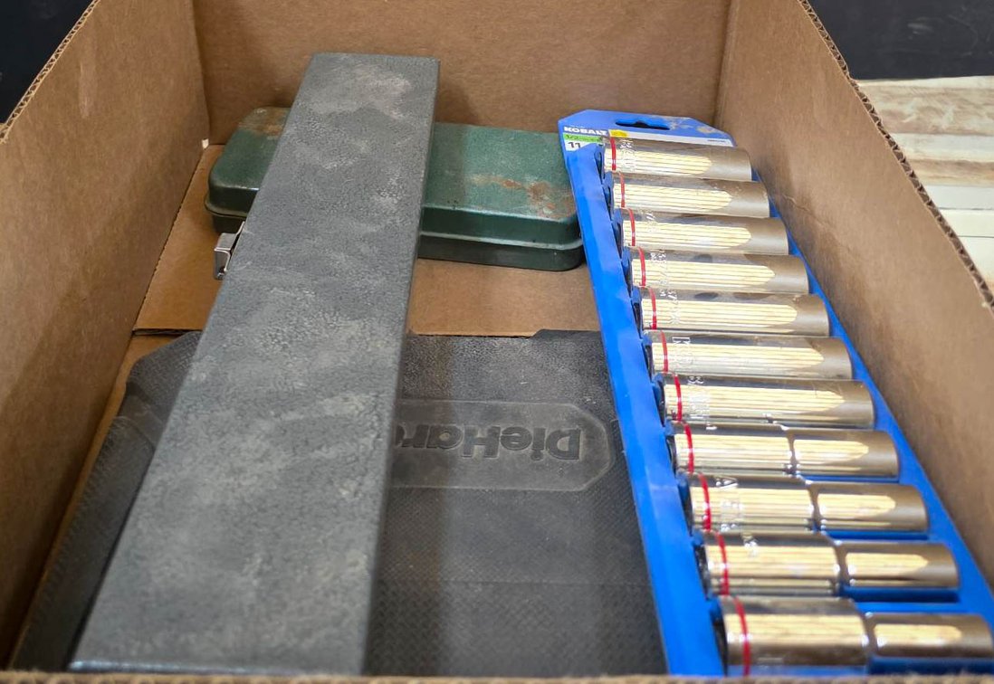Hand Tool Sets Including Sockets, Driver Bits, and Storage Cases