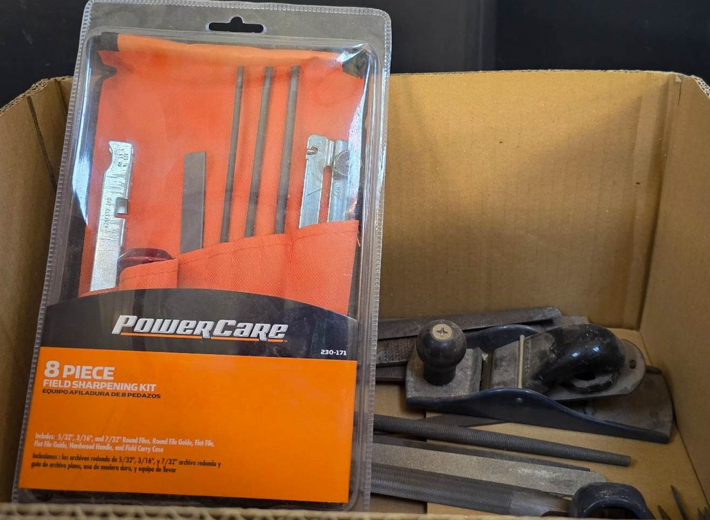 PowerCare 8-Piece Field Sharpening Kit and Assorted Tools