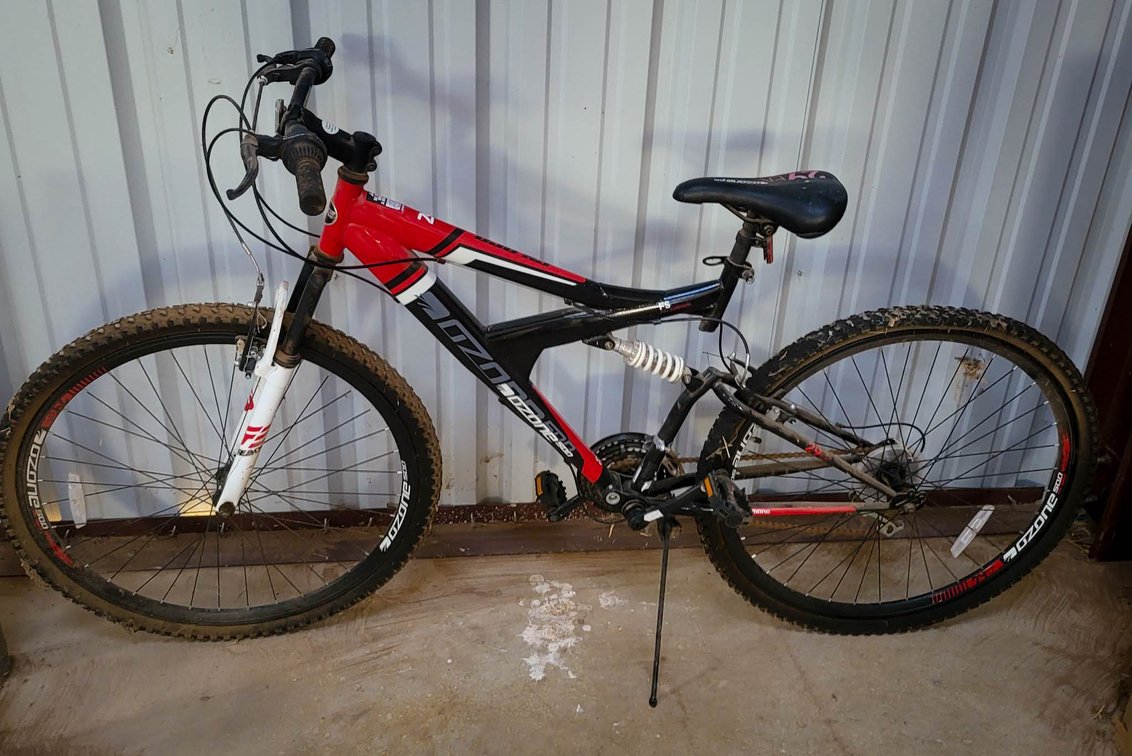 Red and Black 29-Inch Dual Suspension Mountain Bike