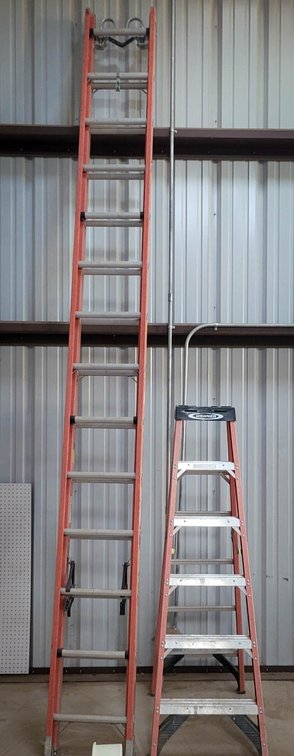 Louisville 28-Foot Extension Ladder and Werner 6-Foot Step Ladder Set