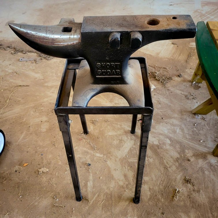 N.C. Tool Co. Short Sugar Anvil on Custom Stand