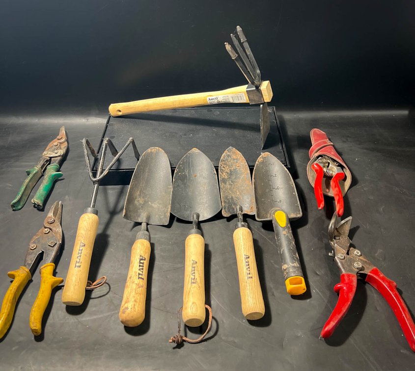 Gardening Tools, Including Pruners, Trowels, and Hedge Shears