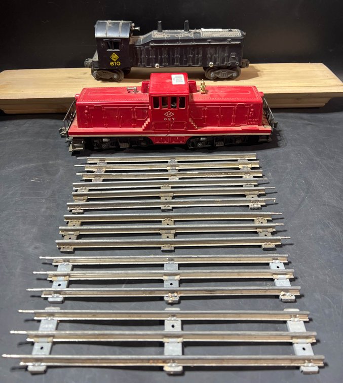 Lionel O27 Diesel Switcher and Additional Train Car with Track Pieces