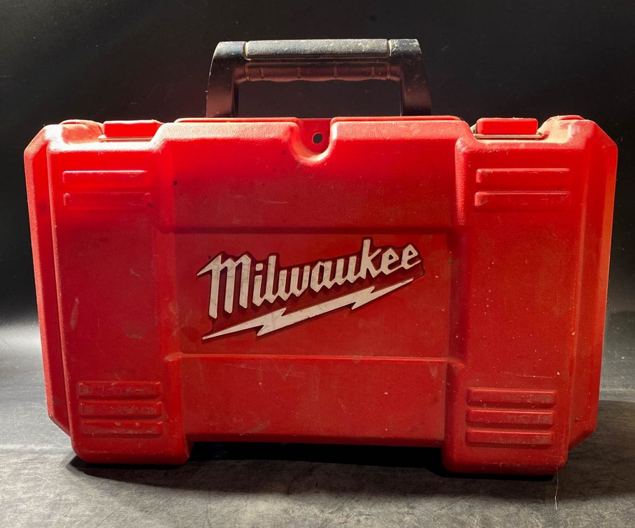 Milwaukee Electric Sander with Red Storage Case and Accessories