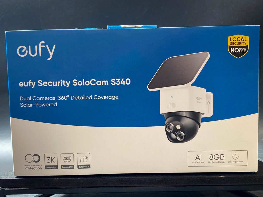 Eufy Security SoloCam S340, Solar-Powered, 3K Resolution, AI Detection