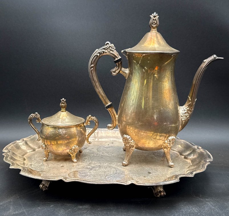 Leonard Silverplate Coffee Set with Tray